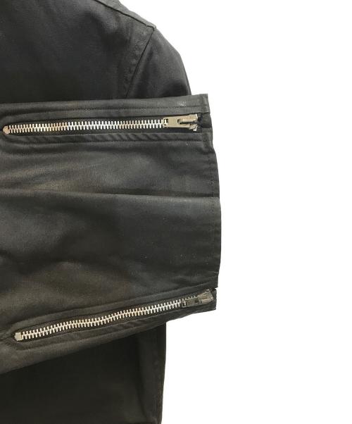ADDICT CLOTHES（アディクト クローズ）ADDICT CLOTHES (アディクト クローズ) OILED CLUBMAN JACKET オイルド クラブマン ジャケット ブラック サイズ:36の古着・服飾アイテム