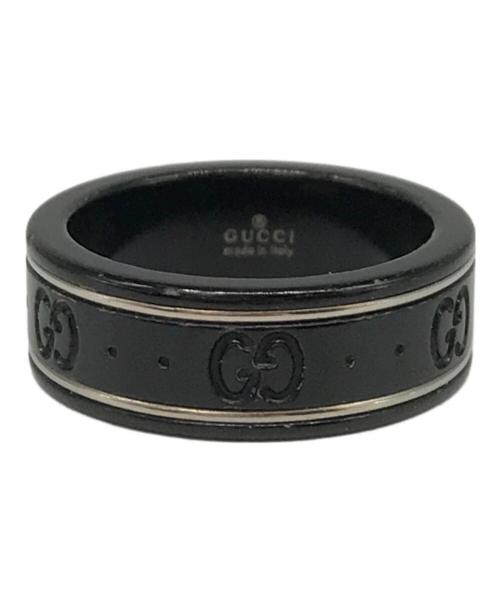 GUCCI（グッチ）GUCCI (グッチ) GGアイコンリング ブラック サイズ:13の古着・服飾アイテム