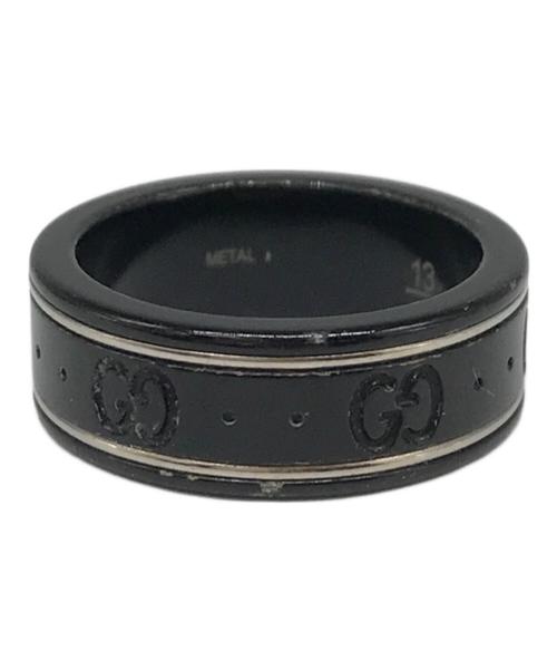 GUCCI（グッチ）GUCCI (グッチ) GGアイコンリング ブラック サイズ:13の古着・服飾アイテム