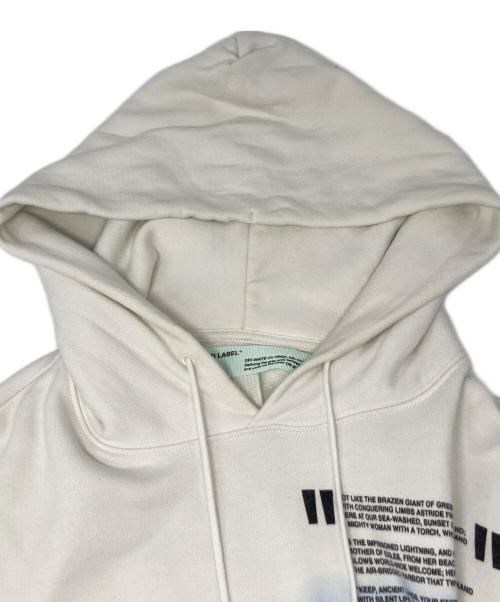 OFFWHITE（オフホワイト）OFFWHITE (オフホワイト) Liberty Hoodie アイボリー サイズ:Mの古着・服飾アイテム
