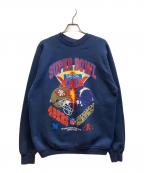 FRUIT OF THE LOOM×NFLフルーツオブザルーム×エヌエフエル）の古着「SUPER BOWLプリントスウェット」｜ネイビー