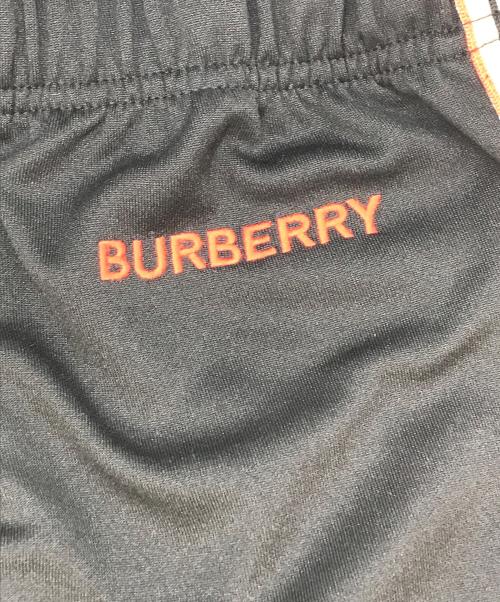 BURBERRY（バーバリー）BURBERRY (バーバリー) エンブロイダリーロゴサイドライントラックパンツ ブラック×ベージュ サイズ:XSの古着・服飾アイテム