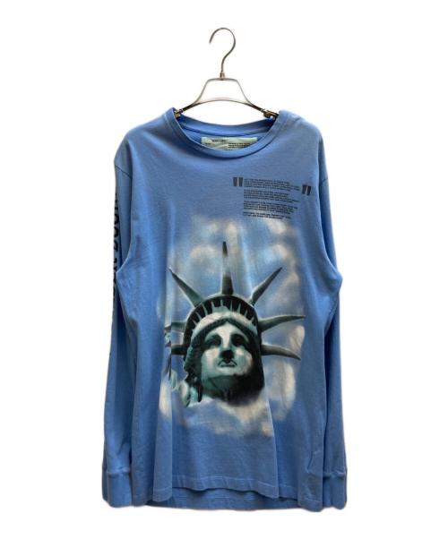 OFFWHITE（オフホワイト）OFFWHITE (オフホワイト) ロングスリーブカットソー ブルー サイズ:Lの古着・服飾アイテム