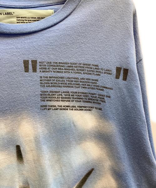 OFFWHITE（オフホワイト）OFFWHITE (オフホワイト) ロングスリーブカットソー ブルー サイズ:Lの古着・服飾アイテム