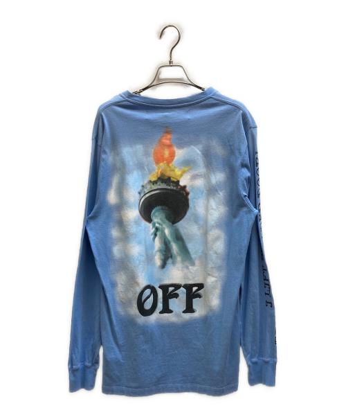 OFFWHITE（オフホワイト）OFFWHITE (オフホワイト) ロングスリーブカットソー ブルー サイズ:Lの古着・服飾アイテム