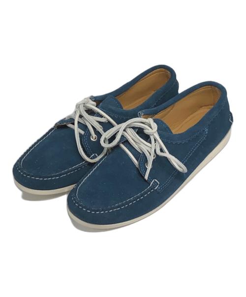 Quoddy Trail Moccasin（クオッディトレイル）Quoddy Trail Moccasin (クオッディトレイル) 501BLUCHERデッキシューズ ブルー サイズ:9の古着・服飾アイテム