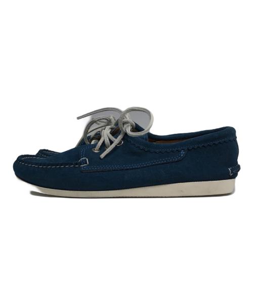 Quoddy Trail Moccasin（クオッディトレイル）Quoddy Trail Moccasin (クオッディトレイル) 501BLUCHERデッキシューズ ブルー サイズ:9の古着・服飾アイテム