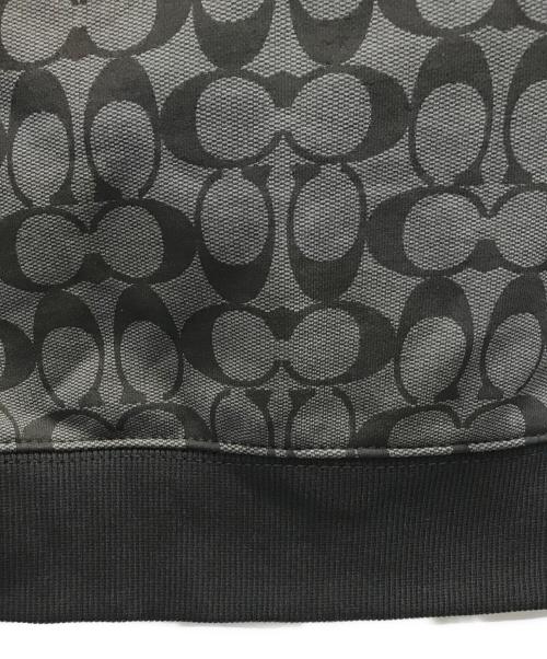 COACH（コーチ）COACH (コーチ) シグネチャーフーディー ブラック×グレー サイズ:XLの古着・服飾アイテム