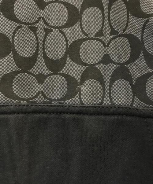 COACH（コーチ）COACH (コーチ) シグネチャーフーディー ブラック×グレー サイズ:XLの古着・服飾アイテム