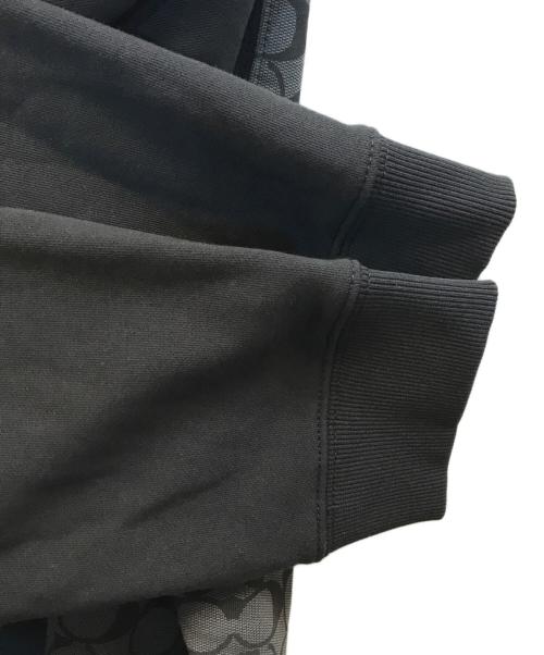 COACH（コーチ）COACH (コーチ) シグネチャーフーディー ブラック×グレー サイズ:XLの古着・服飾アイテム