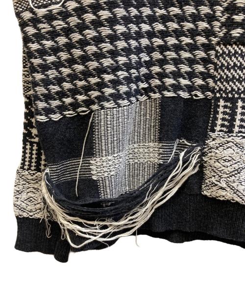 CMMN SWDN（コモンスウェーデン）CMMN SWDN (コモンスウェーデン) apollo patchwork ニット ブラック サイズ:Ⅿの古着・服飾アイテム