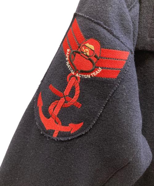 A BATHING APE（ア ベイシング エイプ）A BATHING APE (ア ベイシング エイプ) ウールプルオーバーセーラージャケット ネイビー サイズ:Sの古着・服飾アイテム