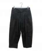COMME des GARCONS HOMME PLUSコムデギャルソンオムプリュス）の古着「ツータックワイドパンツ」｜ブラック