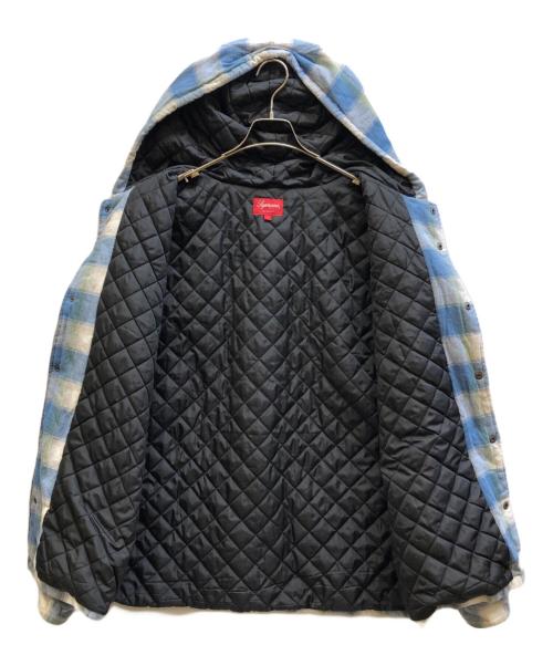 SUPREME（シュプリーム）Supreme (シュプリーム) Quilted Hooded Plaid Shirt ブルー サイズ:Lの古着・服飾アイテム