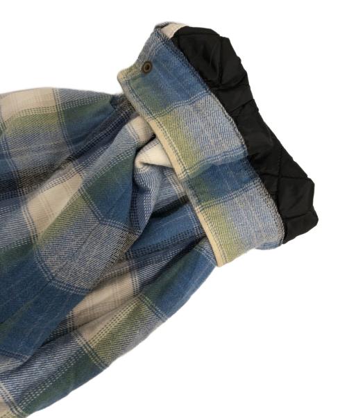 SUPREME（シュプリーム）Supreme (シュプリーム) Quilted Hooded Plaid Shirt ブルー サイズ:Lの古着・服飾アイテム
