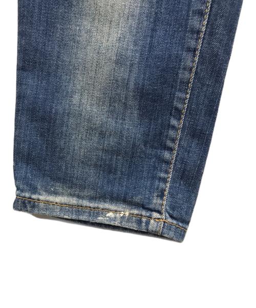 DSQUARED2（ディースクエアード）DSQUARED2 (ディースクエアード) ペイント/ダメージ加工デニムパンツ インディゴ サイズ:50の古着・服飾アイテム