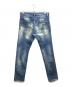 DSQUARED2 (ディースクエアード) ペイント/ダメージ加工デニムパンツ インディゴ サイズ:50：10000円