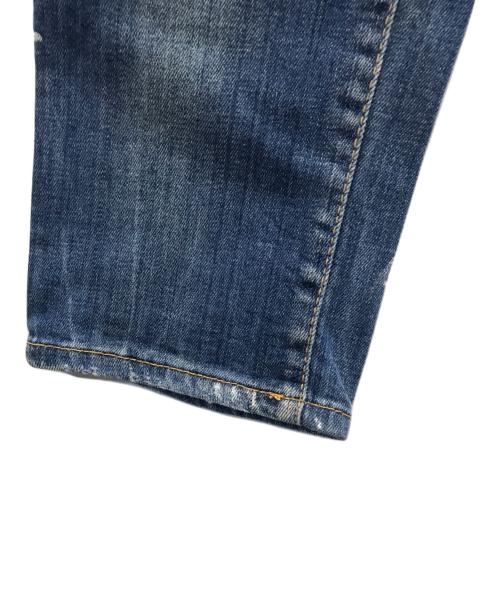 DSQUARED2（ディースクエアード）DSQUARED2 (ディースクエアード) ペイント/ダメージ加工デニムパンツ インディゴ サイズ:48の古着・服飾アイテム