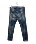 DSQUARED2 (ディースクエアード) ペイント/ダメージ加工デニムパンツ インディゴ サイズ:48：10000円