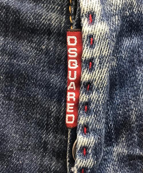 DSQUARED2（ディースクエアード）DSQUARED2 (ディースクエアード) ペイント/ダメージ加工デニムパンツ インディゴ サイズ:48の古着・服飾アイテム