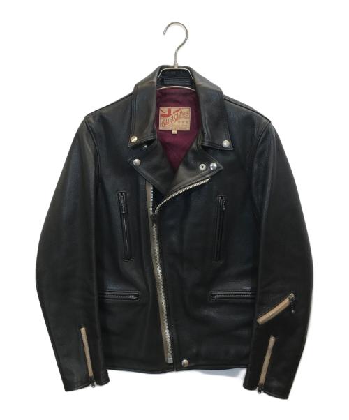 ADDICT CLOTHES（アディクト クローズ）ADDICT CLOTHES (アディクト クローズ) ダブルライダースジャケット ブラック サイズ:36の古着・服飾アイテム