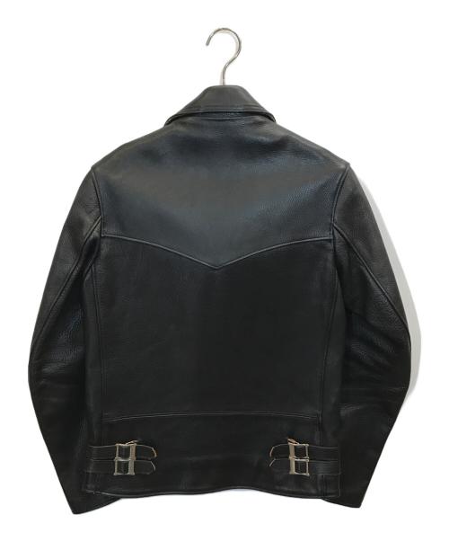 ADDICT CLOTHES（アディクト クローズ）ADDICT CLOTHES (アディクト クローズ) ダブルライダースジャケット ブラック サイズ:36の古着・服飾アイテム