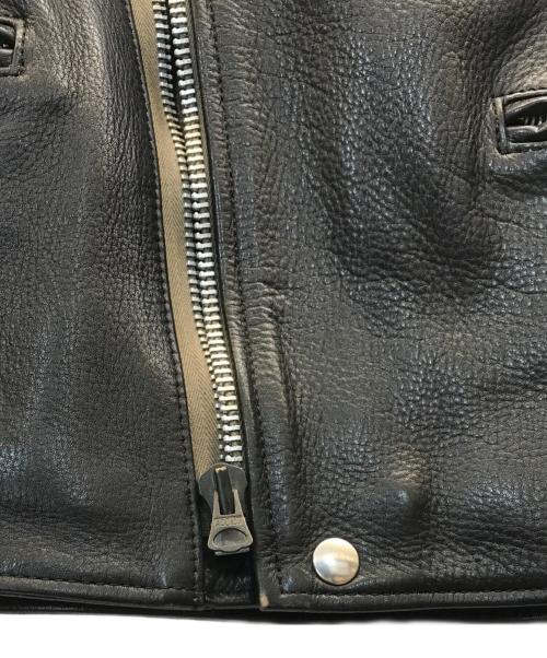 ADDICT CLOTHES（アディクト クローズ）ADDICT CLOTHES (アディクト クローズ) ダブルライダースジャケット ブラック サイズ:36の古着・服飾アイテム