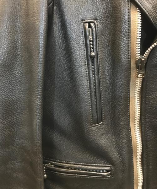 ADDICT CLOTHES（アディクト クローズ）ADDICT CLOTHES (アディクト クローズ) ダブルライダースジャケット ブラック サイズ:36の古着・服飾アイテム