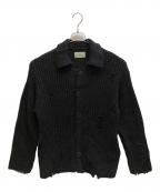 NVRFRGTネヴァーフォーゲット）の古着「RAW WOOL DAMAGED CARDIGAN」｜ブラック