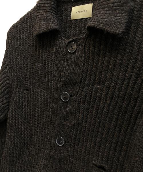 NVRFRGT（ネヴァーフォーゲット）NVRFRGT (ネヴァーフォーゲット) RAW WOOL DAMAGED CARDIGAN ブラック サイズ:1の古着・服飾アイテム