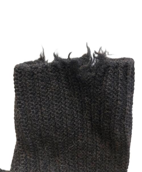 NVRFRGT（ネヴァーフォーゲット）NVRFRGT (ネヴァーフォーゲット) RAW WOOL DAMAGED CARDIGAN ブラック サイズ:1の古着・服飾アイテム