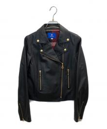 BLUE LABEL CRESTBRIDGE（ブルーレーベルクレストブリッジ）の古着「レザージャケット」｜ブラック