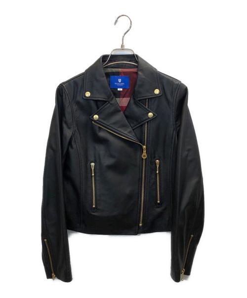 BLUE LABEL CRESTBRIDGE（ブルーレーベルクレストブリッジ）BLUE LABEL CRESTBRIDGE (ブルーレーベルクレストブリッジ) レザージャケット ブラック サイズ:38の古着・服飾アイテム