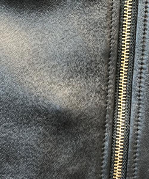 BLUE LABEL CRESTBRIDGE（ブルーレーベルクレストブリッジ）BLUE LABEL CRESTBRIDGE (ブルーレーベルクレストブリッジ) レザージャケット ブラック サイズ:38の古着・服飾アイテム