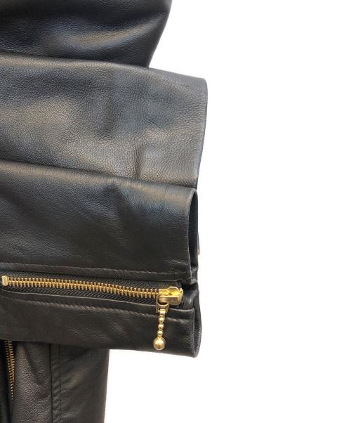 BLUE LABEL CRESTBRIDGE（ブルーレーベルクレストブリッジ）BLUE LABEL CRESTBRIDGE (ブルーレーベルクレストブリッジ) レザージャケット ブラック サイズ:38の古着・服飾アイテム