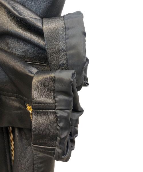 BLUE LABEL CRESTBRIDGE（ブルーレーベルクレストブリッジ）BLUE LABEL CRESTBRIDGE (ブルーレーベルクレストブリッジ) レザージャケット ブラック サイズ:38の古着・服飾アイテム