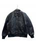 MENACE（メナス）の古着「EMBROIDERED LEATHER PAISLEY BOMBER JACKET」｜ブラック