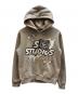 SB STUDIOS（エスビースタジオ）の古着「プリントプルオーバーパーカー」｜ベージュ