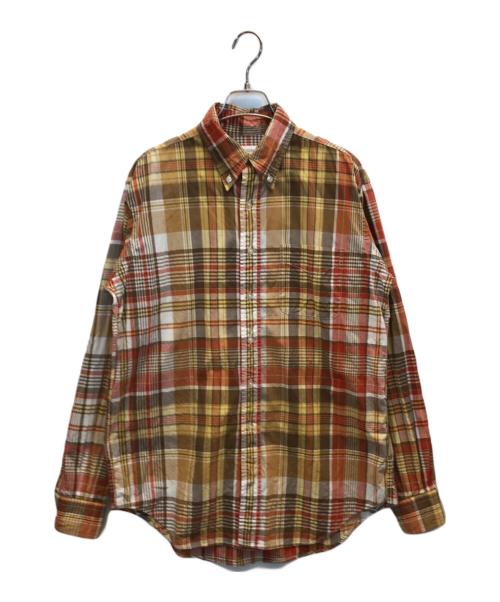 CIOTA（シオタ）CIOTA (シオタ) スビンポプリンマドラスチェックB.Dシャツ オレンジ サイズ:4の古着・服飾アイテム