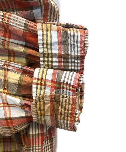 CIOTA（シオタ）CIOTA (シオタ) スビンポプリンマドラスチェックB.Dシャツ オレンジ サイズ:4の古着・服飾アイテム
