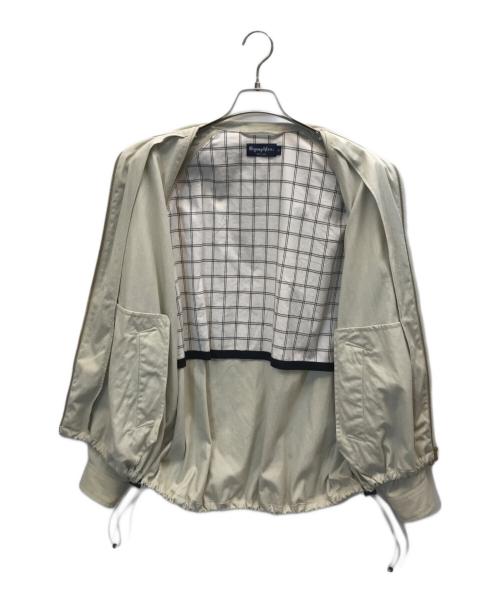 Gymphlex（ジムフレックス）Gymphlex (ジムフレックス) ナイロン スタンドカラージャケット アイボリー サイズ:Mの古着・服飾アイテム