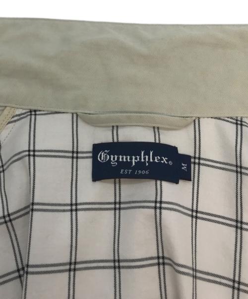 Gymphlex（ジムフレックス）Gymphlex (ジムフレックス) ナイロン スタンドカラージャケット アイボリー サイズ:Mの古着・服飾アイテム