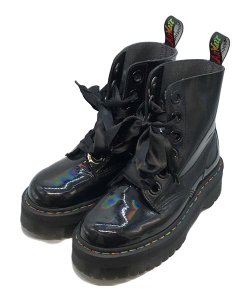 Dr.Martens（ドクターマーチン）Dr.Martens (ドクターマーチン) QUAD RETRO MOLLY/BLACK RAINBOW インディゴ サイズ:UK9の古着・服飾アイテム