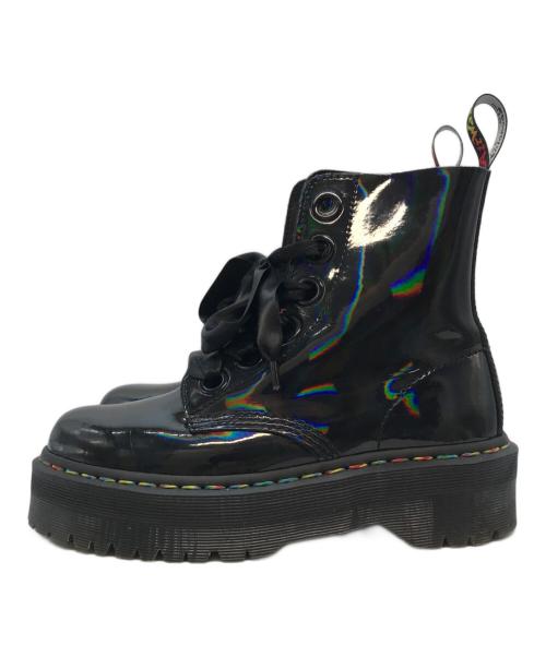 Dr.Martens（ドクターマーチン）Dr.Martens (ドクターマーチン) QUAD RETRO MOLLY/BLACK RAINBOW インディゴ サイズ:UK9の古着・服飾アイテム