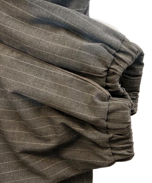 9090（9090）9090 (ナインティナインティ) N Logo Stripe Blouson グレー サイズ:Lの古着・服飾アイテム