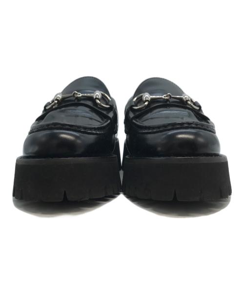 GUCCI（グッチ）GUCCI (グッチ) ホースビット付き ウィメンズ ローファー ブラック サイズ:37の古着・服飾アイテム