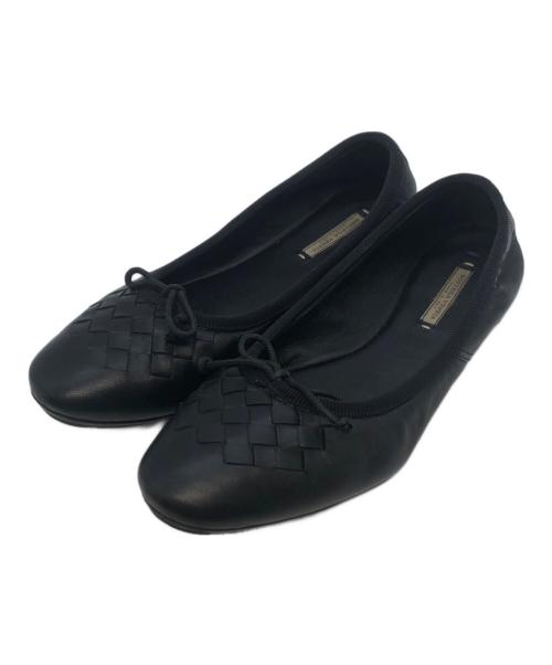 BOTTEGA VENETA（ボッテガベネタ）BOTTEGA VENETA (ボッテガベネタ) バレエパンプス ブラック サイズ:34 1/2の古着・服飾アイテム