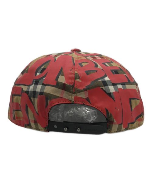 BURBERRY（バーバリー）BURBERRY (バーバリー) グラフィティスクリブルチェックベースボールキャップ ベージュ サイズ:Mの古着・服飾アイテム