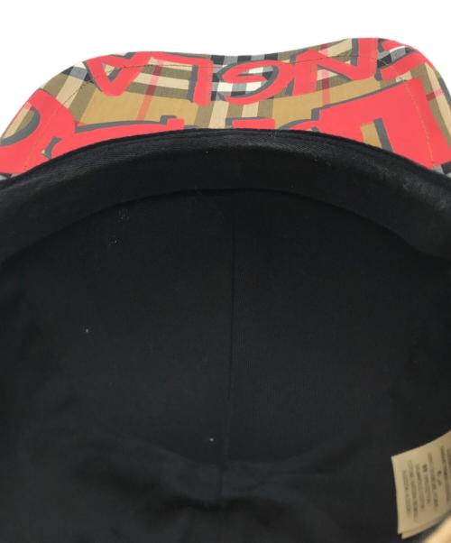 BURBERRY（バーバリー）BURBERRY (バーバリー) グラフィティスクリブルチェックベースボールキャップ ベージュ サイズ:Mの古着・服飾アイテム