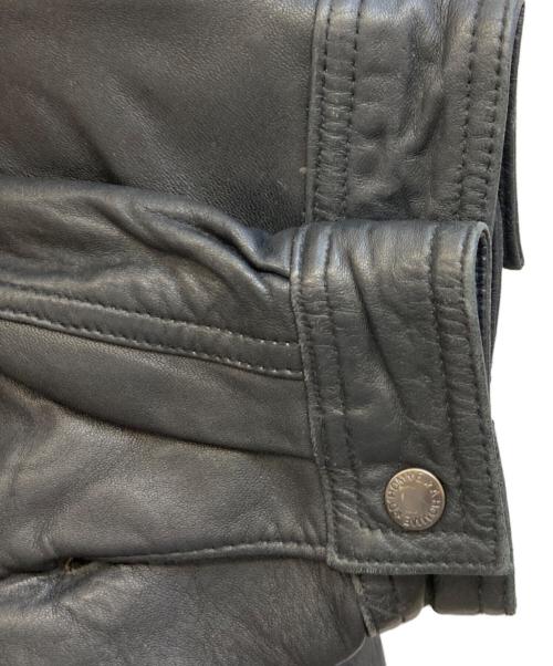 D'HOMME A HOMME（ドムアオム）D'HOMME A HOMME (ドムアオム) シープレザージャケット ブラック サイズ:Lの古着・服飾アイテム